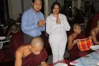 New QNET Mandalay Office Donates Food To Monks