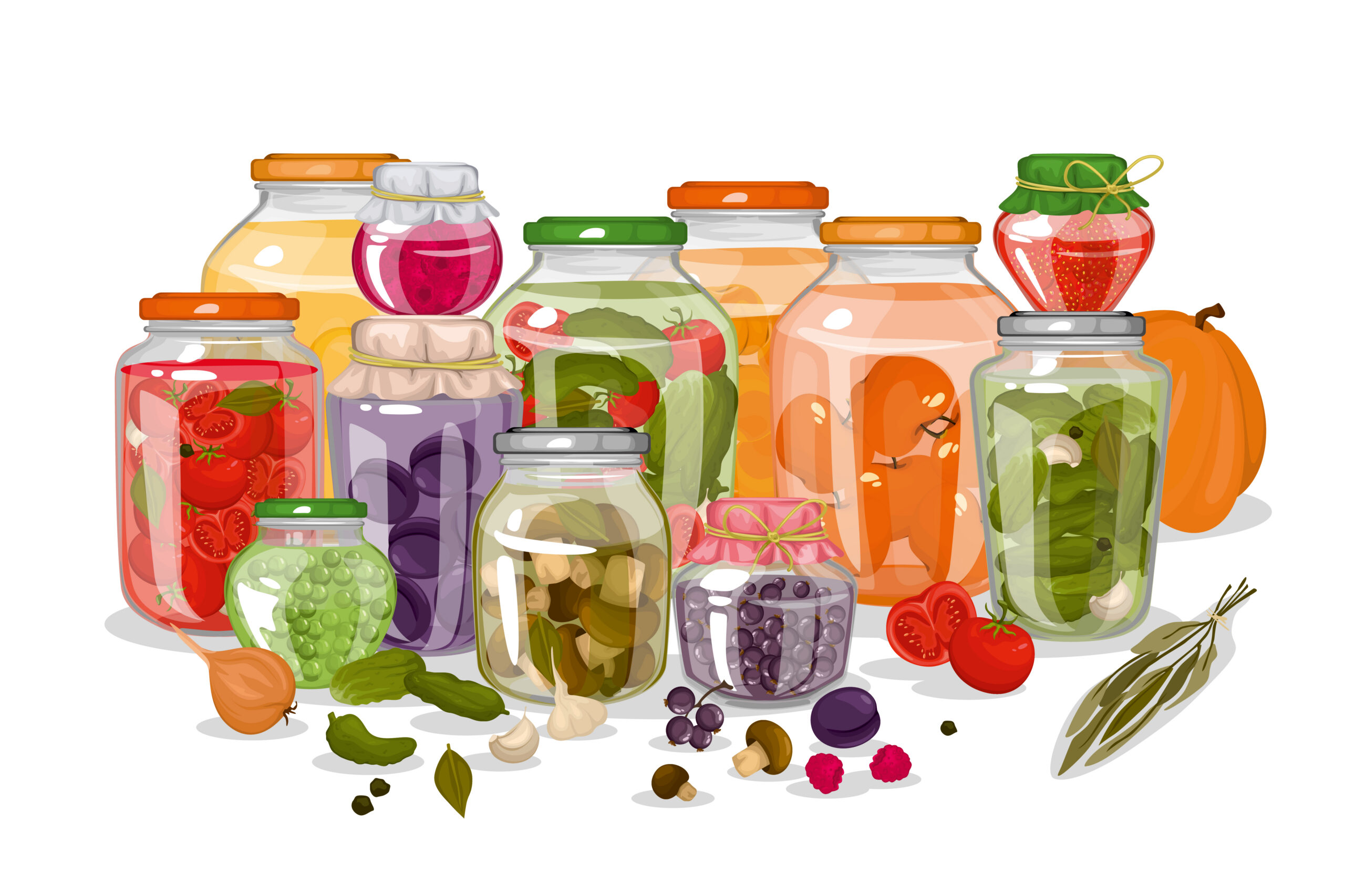 Pickling, canning, and other food preservation methods allow food to last longer, helping to prevent food waste.