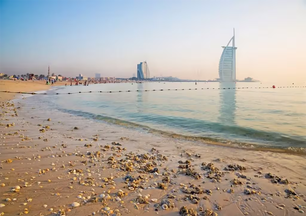 Best Things To Do In Dubai When You Have 24 Hours 18 Dubai building from beach during sunset