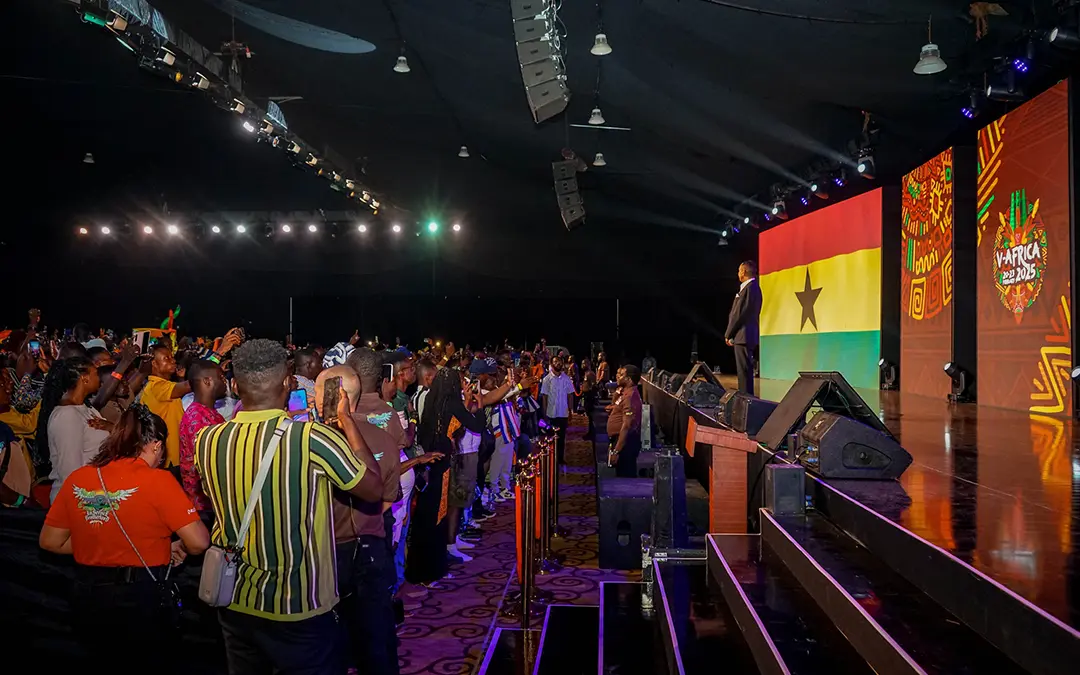 The crowd at V-Africa 2025 in Ghana