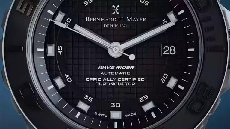 Face of the Bernhard H. Mayer Wave Rider with Automatic Watch Movement