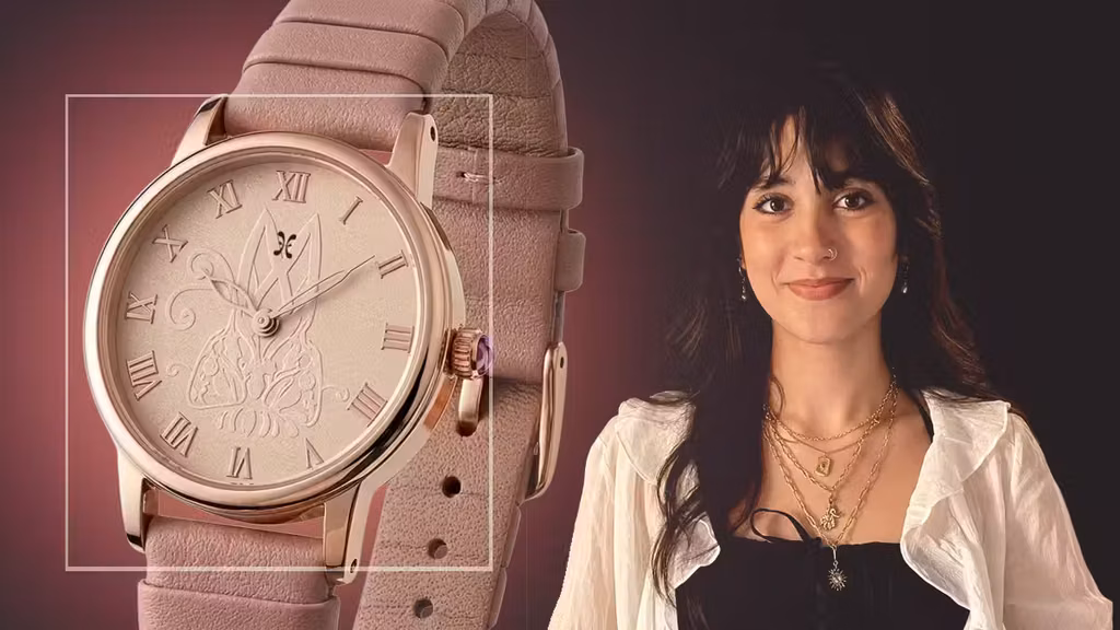 Fatema Tarek El Sayed with her watch design for Bernhard H. Mayer Open Innovation Challenge