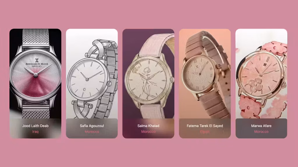 Watch design entries for the QNET x Bernhard H. Mayer Open Innovation Challenge